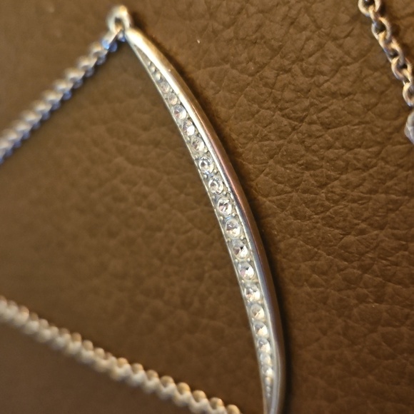 BRIGHTON Contempo Ice Crescent Pendant Silver Plated Necklace - Picture 5 of 6